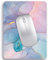 Audimi Kleines Mauspad 15 x 20 cm, Mini Mauspad dick für Laptop Wireless Mouse Home Office Travel, tragbar & waschbar (Bunter Marmor)