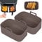 Snewvie Silicone Pot for Air Fryer, Dual Air Fryer Liners, 2 Pack, BPA Free, Dishwasher Safe, Suitable for Ninja Dual AF400UK & AF300UK, Microwave, Oven