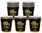16 Stücke Pappbecher 60. Geburtstag,Einwegbecher Geburtstag,Schwarz und Gold Papierbecher 235ml,Papptrinkbecher für Party Geburtstag,Happy 60th Birthday Trinkbecher Papier Set für 60. Geburtstag Party