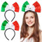 HPMAISON 2 Pezzi Bandiera Italiana Fascia per capelli Rosso & Bianco & Verde Tifosi del calcio italiano carnevale giorno nazionale copricapo Arco per capelli Hoop Party Decor per donne e ragazze