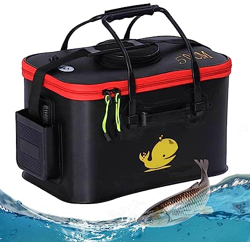 Angeleimer | Eva Faltbare Angelbox | Angelköder-Eimer Mit Tragegriff & Schultergurt | Für Camping, Wandern, Reisen, Rucksackreisen, Outdoor