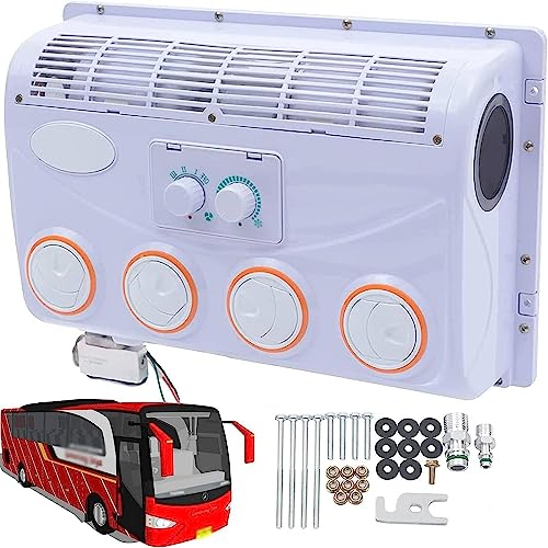 MOXAC Coche eléctrico camión Aire Acondicionado automotriz Aire Acondicionado evaporador Kit 12 V/24 V Ventilador de refrigeración de Aire para Coche Caravana camión RV autobús Autocaravana,24V