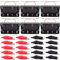 Xiatiaosann 4-Slot D Size Battery Holder with Two Wires, 6V D Size Battery Case Box with 20 x Aligator Clip (6 Pack)