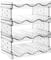 Wine Rack, Stackable Water Bottle Organiser, Plastic Holder, Cupboard Organiser, Water Bottle Storage for Cabinet/Freezer/Pantry - Each Rack Holds 3 Bottles- Kitchen Storage (4-Tier Wine Rack)