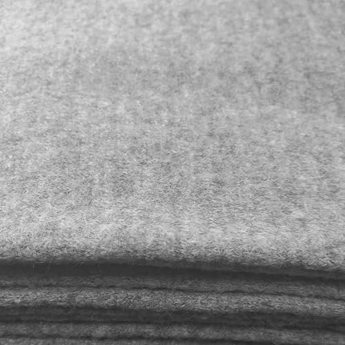 Walkloden Wollstoff Wollwalk Wollfilz Loden uni Stoff ab 0,5m x 1,45m Meterware, Farbe:grau meliert