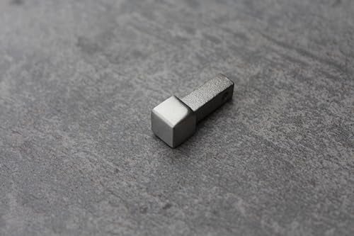 10x Edelstahlschiene Quadratprofil gebürstet Fliesenschiene L250cm V2A (Eckstück 12,5mm)