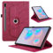 TEDTIKJT Coque Tablette Samsung Galaxy Tab S6 10.5 Pouces 2019 Coque SM-T860/T865 étuis PU Cuir 360°Rotatif Multi-Angle Stand Flip Protection Housse Samsung Galaxy Tab S6 Rotating Cover, Rouge
