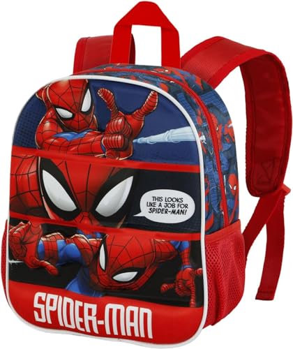3D Kindergartenrucksack für Kinder, Freizeitrucksack für Jungen und Mädchen, Kindergarten, 31 cm, Reisen, Geschenk, Stitch, Spiderman, Minni, Sonic, Spiderman., 31