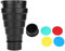 Snoot, Kit Snoot da Studio Conico in Lega di Alluminio con Griglia a Nido d'Ape E 5 Filtri Colorati per Bowens Mount Strobe Moonlights Flash Speedlight Photography Light