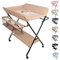 OHMG Baby Wickelkombi Klappbare Wickelkommode,Wickeltisch mit Rollen,Mobiler Wickeltisch mit Wickelauflage,Sicherheitsgurt und Ablagefächern,Wasserdicht und Höhenverstellbar,Stabil