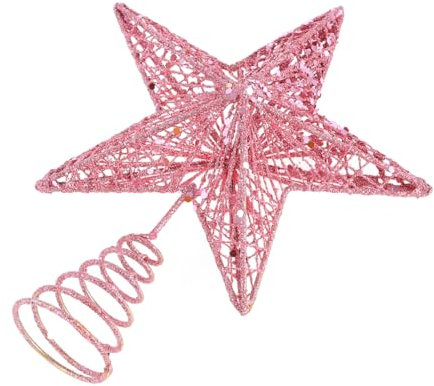 BCOATH 1 Pieza De Luz Navideña para Árbol De Navidad Adorno Festivo con Forma De Estrella para La Copa del Árbol