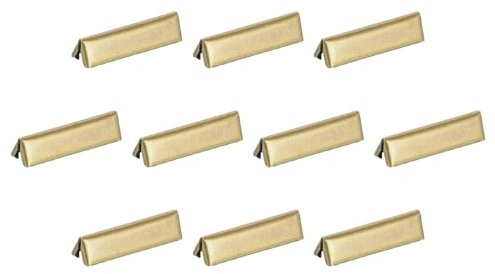 sourcing map 32Pcs Pinch Crimp Ends, 25mm Cord End Clasps Ribbon Crimp Ends Leather End Crimp End Fastener Rope Clip for Tag Belt Cotton Webbing DIY Making, Bronze