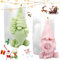 Mein HERZ 2 Pezzi Stampo in silicone per Natale,3D Stampi per Candele Natalizie,3D Silicone Moulds per la Produzione di Candele,Cioccolato, Decorazioni Natalizie Fai Da Te
