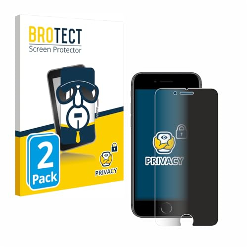 BROTECT (2 Stück Anti-Spy Blickschutzfolie für Apple iPhone 8 Privacy Screen Protector [Displayschutz-Folie, Sichtschutz, Blaulichtfilter]