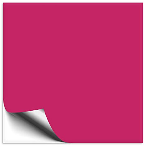 20 Stück Fliesenaufkleber 10x10 cm pink matt, selbstklebende Fliesenfolie für Küche & Bad, mit Aufkleber Fliesen einfach überkleben