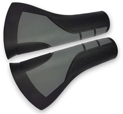 2x Handgriff für Rollator, 120x22 mm von FabaCare mit Handballenauflage, ergonomisch geformt, Ersatzhandgriffe, Rollatorengriff, Rollatorenhalter, Rechts und Links, Handfasser für Mobilitätshilfe