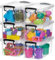 Citylife 6 Packs 4L Plastic Storage Box with Lids Storage Boxs with Handle Clear Stackable Storage Boxes, 23 x 16 x 12cm