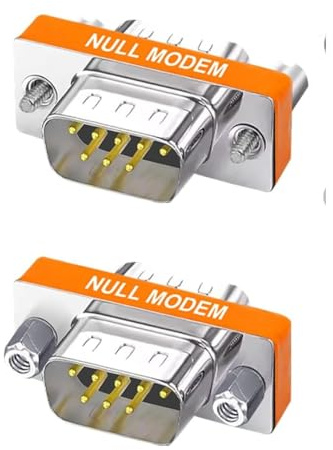 TECHZOCO Adattatore DB9 Null Modem Maschio a Connettore Seriale, Accoppiatore per Commutatore di Genere Pin-out