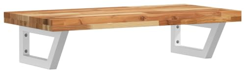 vidaXL Waschbeckenregal Wandmontage Stahl und Akazienholz