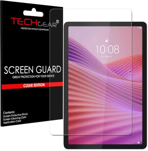 TECHGEAR Pellicola protettiva per Lenovo Tab 10.1 2025 TB311 / TB311FU / TB311XU Ultra Clear Screen Protector Cover con panno di pulizia dello schermo e scheda di applicazione
