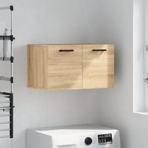 TJROO Wandschrank Innenmöbel Aufbewahrungsschrank Anrichte für Schlafzimmer Wohnzimmer oder jeden anderen Wohnraum Minimalistisches Design Eiche Sonoma 60 x 36,5 x 35 cm