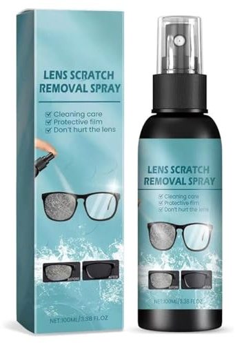 Glasses Scratch Remover,Lens Scratch Remover,Glasses Cleaner Spray,Eyeglass Lens Enhancer,Diminishing Scratches and Clarifying Glass,Eyeglass Cleaning Tools for Eyeglasses,Cameras and Screens,100ml