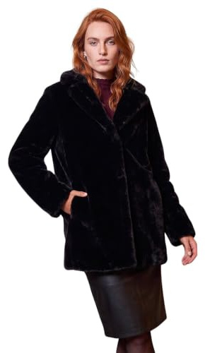 Roman Originals Women Faux Fur Coat - Ladies Jackets Teddy Bear Plush Casual Soft Fluffy Textured Oversized Warm Cosy Autumn Winter Flattering