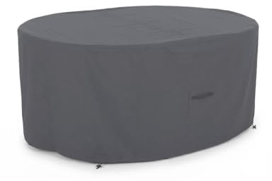 SAHARA Garden Furniture Cover Waterproof Heavy Duty Outdoor Patio Table & Chair Set Cover (6 Seater Oval)