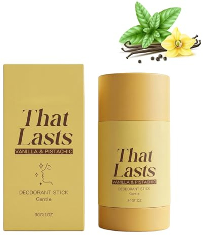 Deodorant Stick Vanille – Naturlig Deo-Stick för Dam & Herr, Aluminiumfri och Vegansk, Långvarig Friskhet, Luktkontroll mot Kroppslukt, Luktneutral, Inga Vita Fläckar (1st)
