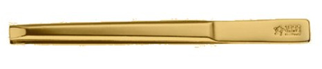 Pfeilring Pinzette, gerade, 8 cm, vergoldet