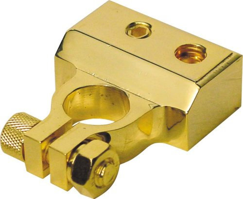 Batterie-Anschlußklemme vergoldet Minuspol 50+20+10mm