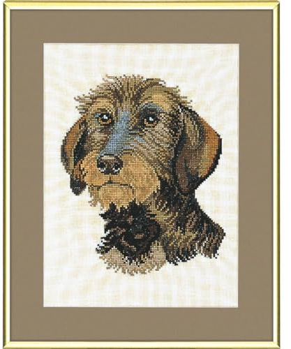 Eva Rosenstand Wire-Haired Dachshund Cross Stitch Kit