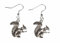 Miniblings Eichhörnchen Ohrringe Hänger Grauhörnchen Kinder Ostern silber - Handmade Modeschmuck I Ohrhänger Ohrschmuck versilbert