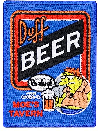 Duff Beer Moes Taverne Barney The Simpsons VINTAGE, Duffman Aufnäher Patch