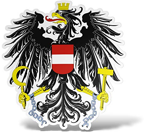 erreinge Aufkleber Österreich Souvenirs Shaped Adhesive PVC für Abziehbild Tapete Auto Moto Helmet Camper Laptop - 35 cm