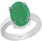 6 CT Handmade 925 Sterling Silver Ring With Natural Emerald Oval Gemstone For Women
