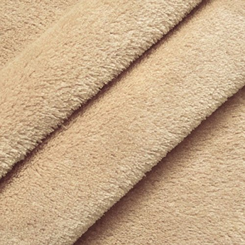STOFFKONTOR Wellness Fleece Stoff Meterware, Kuschelig weicher Fleecestoff zum Nähen - Beige