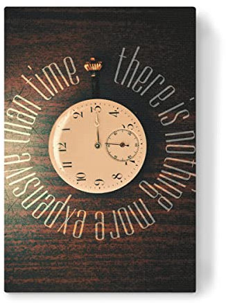 artboxONE Leinwand 150x100 cm Typografie Expensive time von AB1 Edition