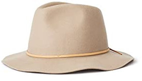 Brixton Wesley Fedora Headwear, Light TAN, L