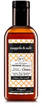 Nuggela & Sulé Shampoo Nº 1 - Kraft & Volumen. Mit Rote-Zwiebel-Extrakt und Marinem Glykogen. Stärkt das Haar. Fördert das Wachstum. Stoppt den Haarausfall. 1 x 100 ml Reisegröße