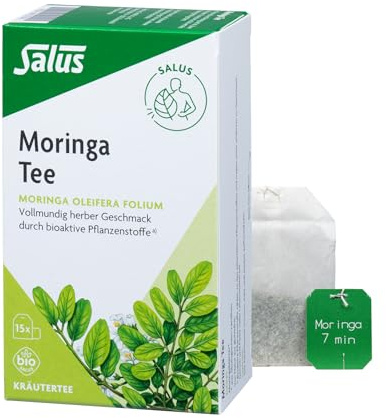 Salus Moringa Tee bio vollmundiger herber Geschmack, 15 St. Filterbeutel