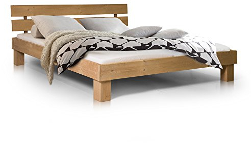 Massivholzbett Pumba Holzbett Doppelbett, Material Massivholz, Made in Germany, 180 x 200 cm, eichefarbig, Standardhöhe