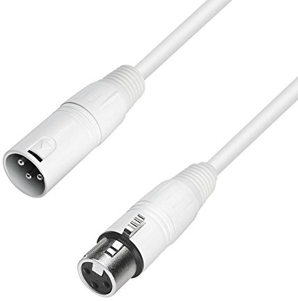 Adam Hall Cables 4 STAR MMF 1000 SNOW - Cable de micrófono XLR hembra a XLR macho 10 m