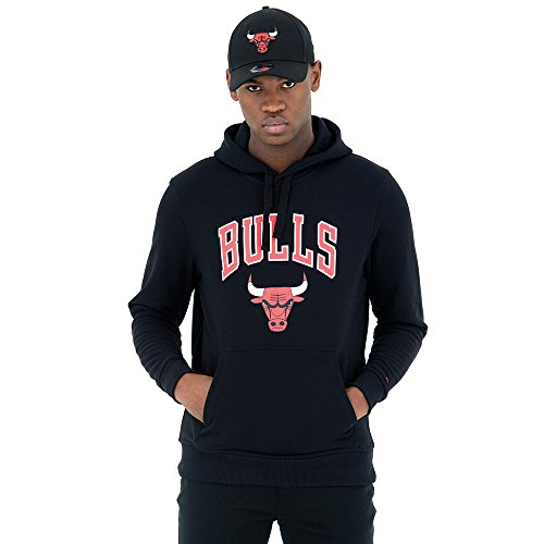 New Era - NBA Chicago Bulls Team Logo Hoodie - Schwarz Größe 3XL, Farbe Schwarz