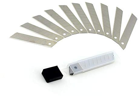 10 x PROFI Abbrechklingen 18 x 0,4 mm in Kunststoffbox Ersatzklingen Teppichmesser Abbrechmesser
