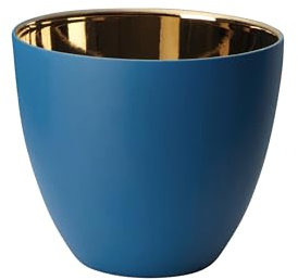 ASA Lights Windlicht, Porzellan, Blau, 8 cm Höhe / 9 cm Durchmesser