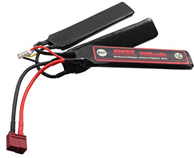 Begadi 'AMAX' LiPo Akku 11,1V 1100mAh 20C Triple Stick mit Dean & Adapter auf Mini TAM 21x6,5x100 mm