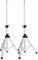 Sound Town 2-Pack Universal Tripod Speaker Stands with Adjustable Height, 35mm Compatible Insert, Locking Knob and Shaft Pin, White (STSD-48W-PAIR)