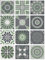 Panorama Azulejos Adhesivos Cocina Baño Pack de 48 Baldosas de de 15x15cm Hidráulico Verde - Revestimiento de Paredes - Cenefas Adhesivas