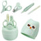 PandaEar Baby Nagelknipser Maniküre Set, 4 In 1 Baby Nagelpflegeset Pediküre Pflege Kit mit Nagelknipser, Schere, Nagelfeile & Pinzette für Neugeborene Kinder Kleinkinder Säuglinge, Grün
